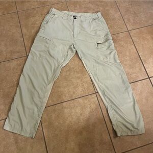 Exofficio Pants Mens 38 Beige Bugsaway Sandfly Lightweight Vented Hiking Outdoor